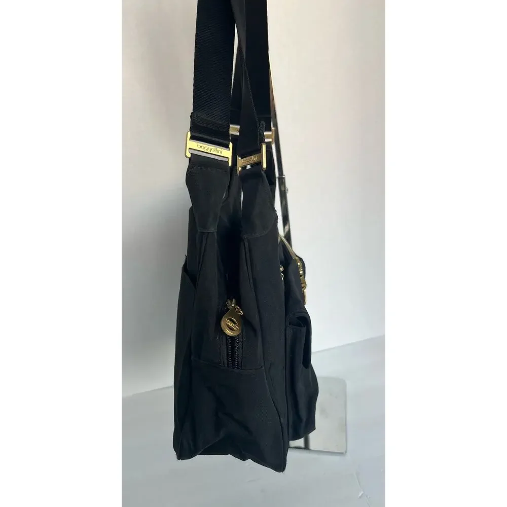 Baggallini San Marino Black‎ Nylon Satchel Tote Shoulder Travel Bag